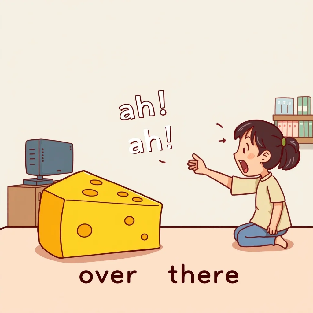 Mnemonic illustration for あっち — over there