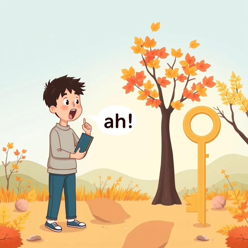 Mnemonic illustration for 秋 — autumn