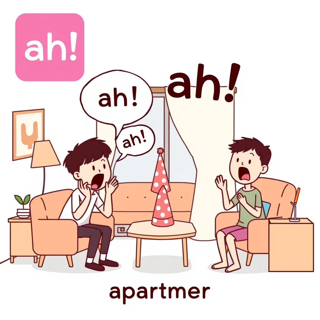 Mnemonic illustration for アパート — apartment