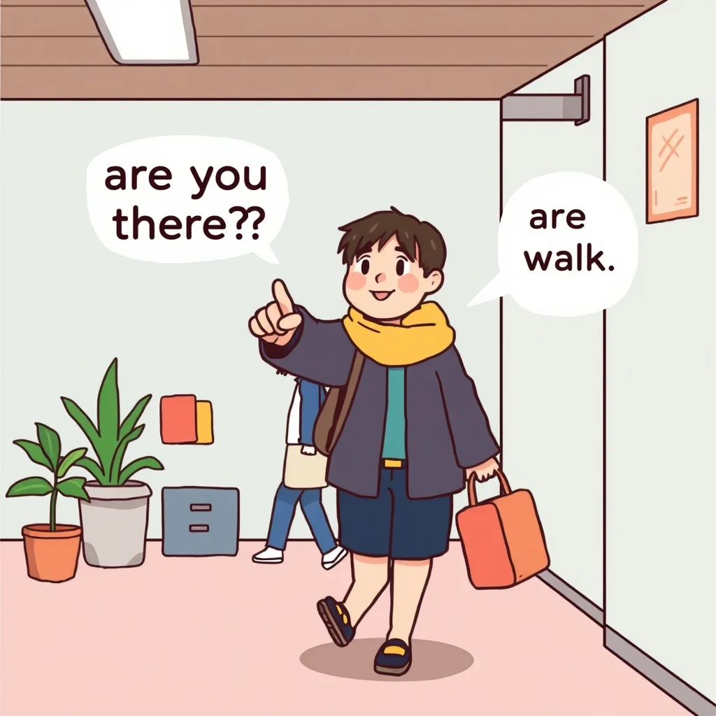 Mnemonic illustration for 歩く — to walk