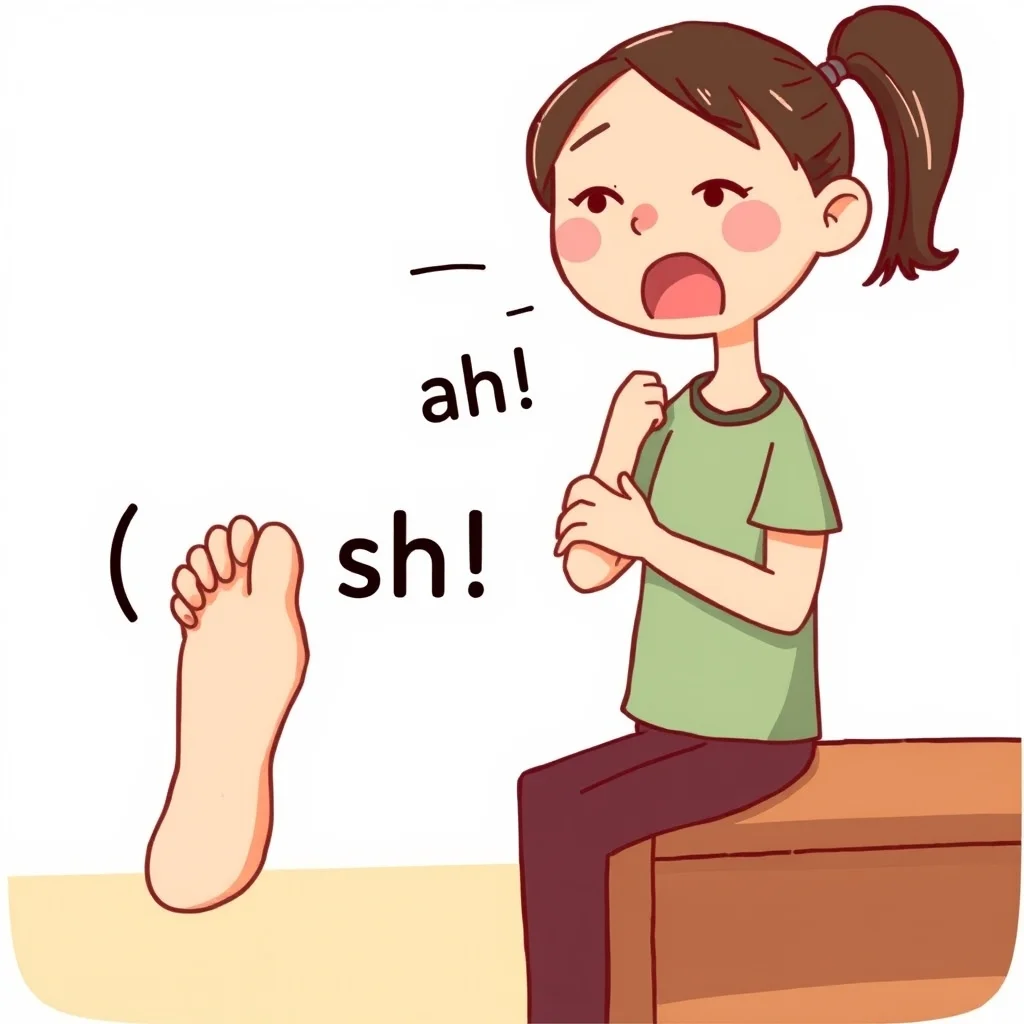 Mnemonic illustration for 足 — foot, leg