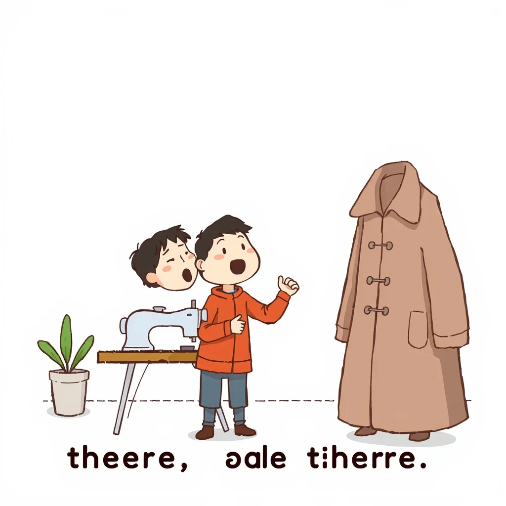 Mnemonic illustration for あそこ — there, over there, that place