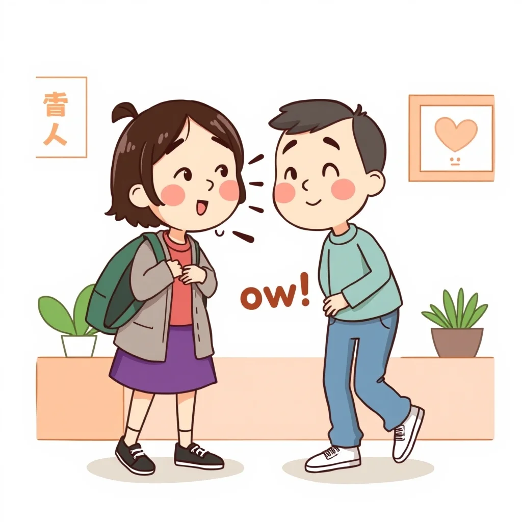 Mnemonic illustration for 会う — to meet