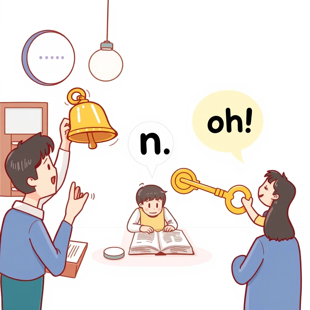 Mnemonic illustration for 勉強 — study