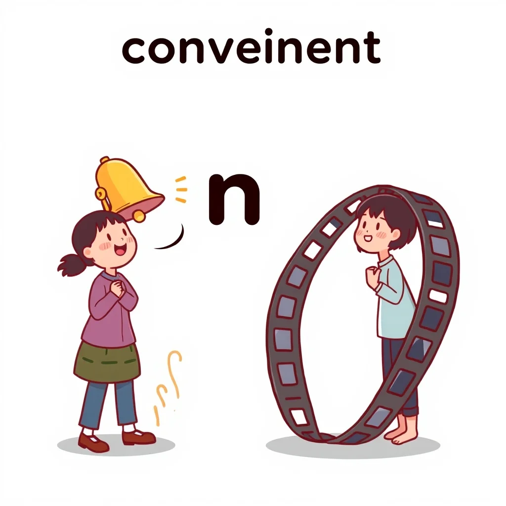 Mnemonic illustration for 便利 — convenient