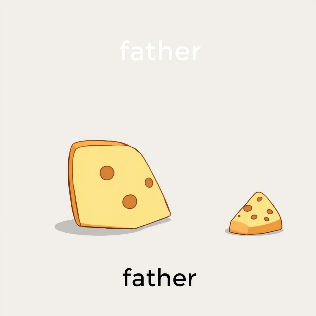 Mnemonic illustration for 父 — father