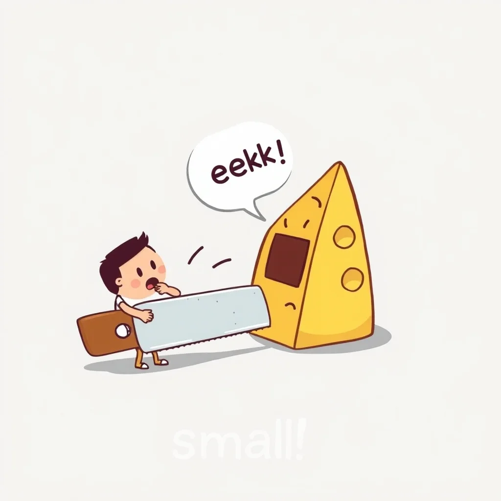 Mnemonic illustration for 小さい — small
