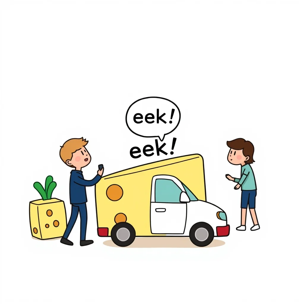 Mnemonic illustration for 近い — near