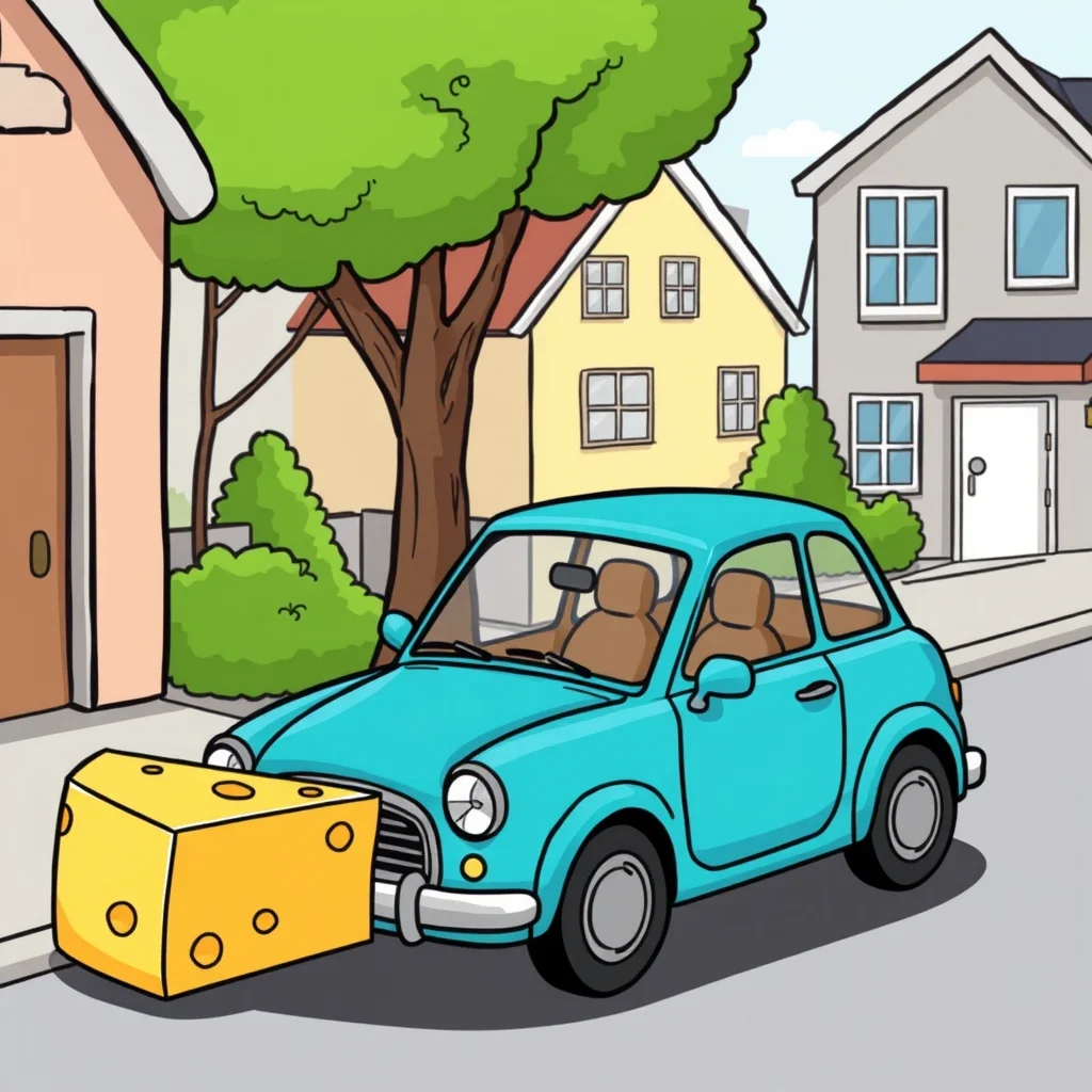 Mnemonic illustration for 近く — nearby; in the neighborhood