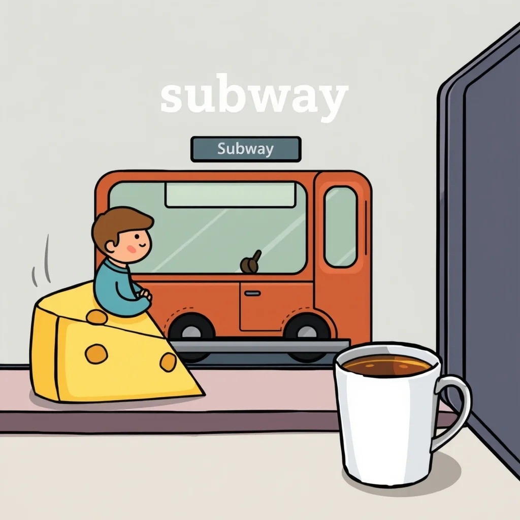 Mnemonic illustration for 地下鉄 — subway