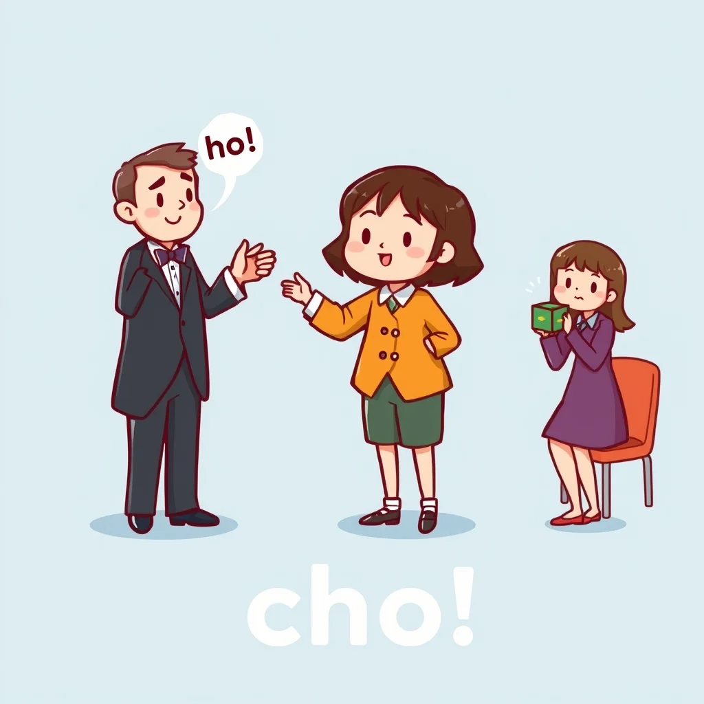 Mnemonic illustration for ちょっと — a little