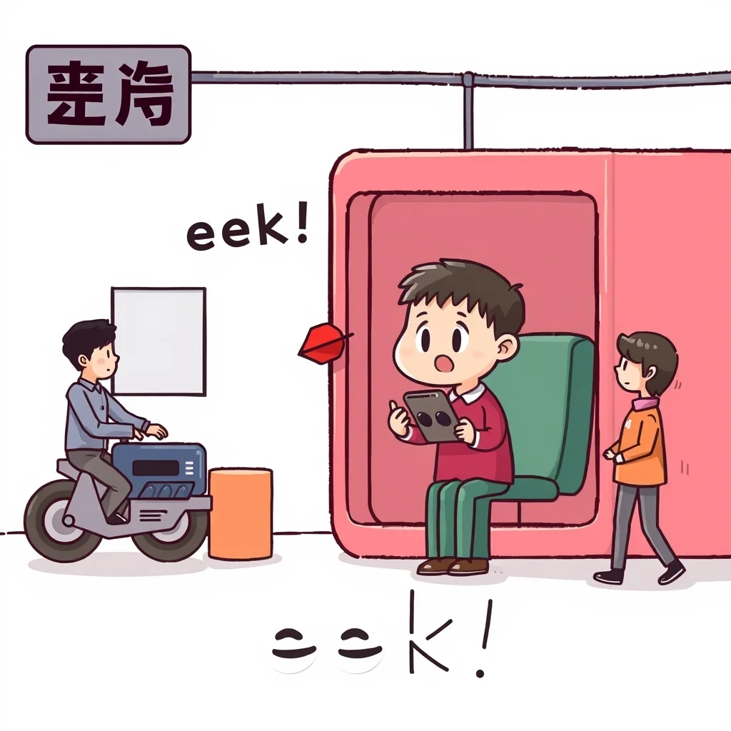 Mnemonic illustration for 台 — counter for vehicles; machines