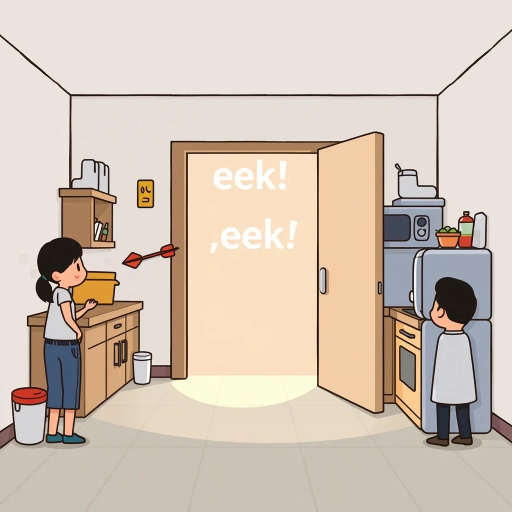 Mnemonic illustration for 台所 — kitchen