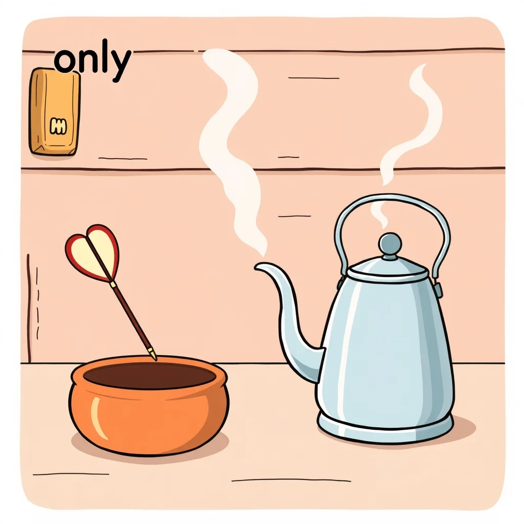 Mnemonic illustration for だけ — only ~, just ~, as ~