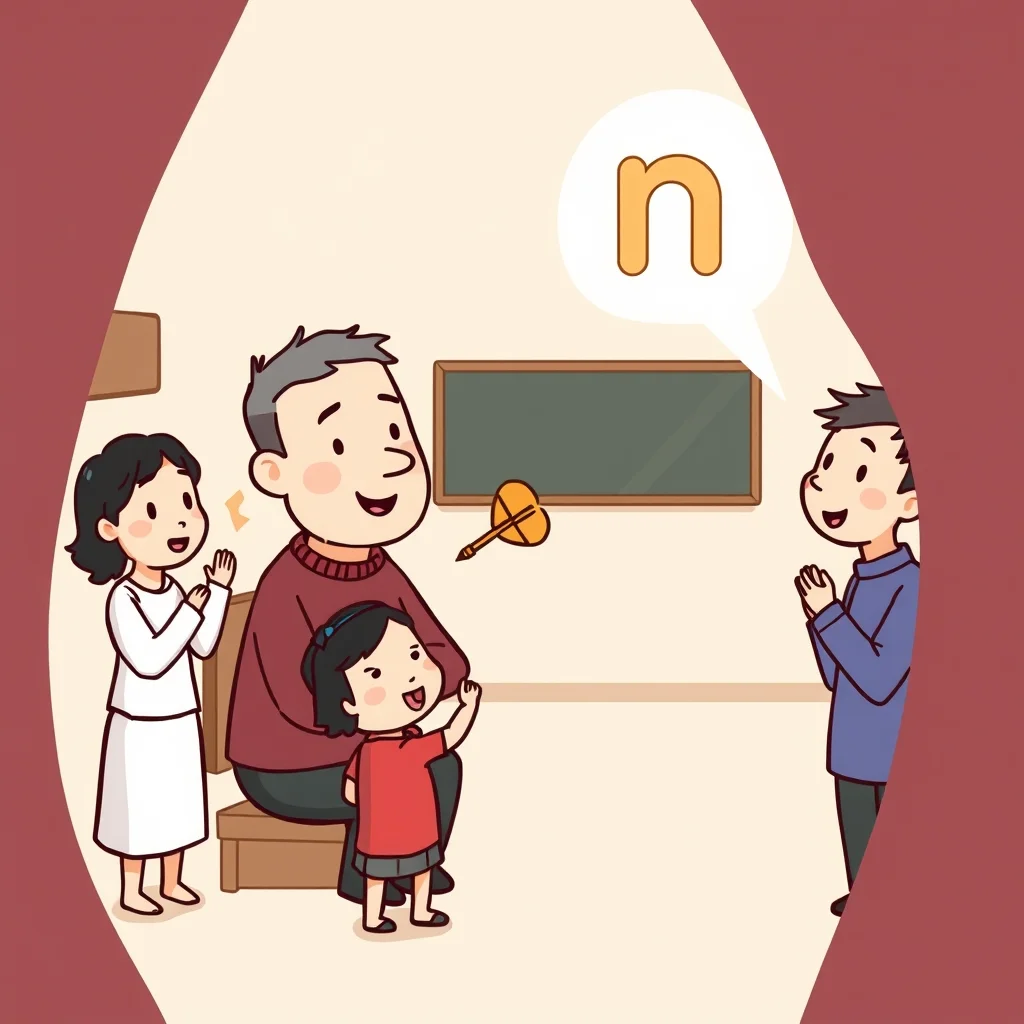 Mnemonic illustration for だんだん — gradually