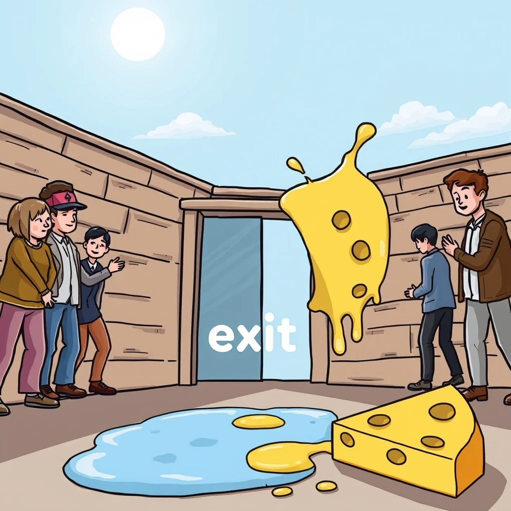 Mnemonic illustration for 出口 — exit