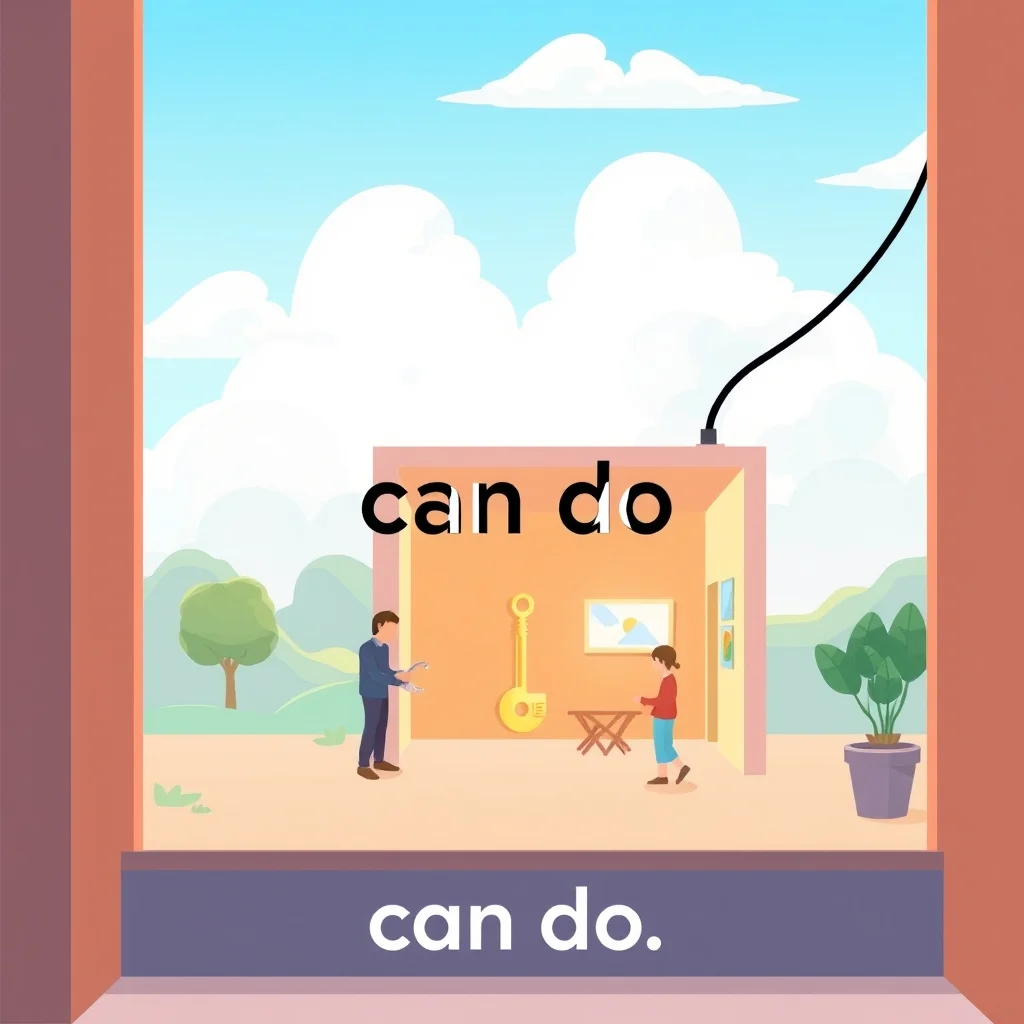 Mnemonic illustration for 出来る — can do