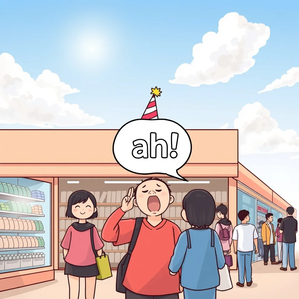 Mnemonic illustration for デパート — department store