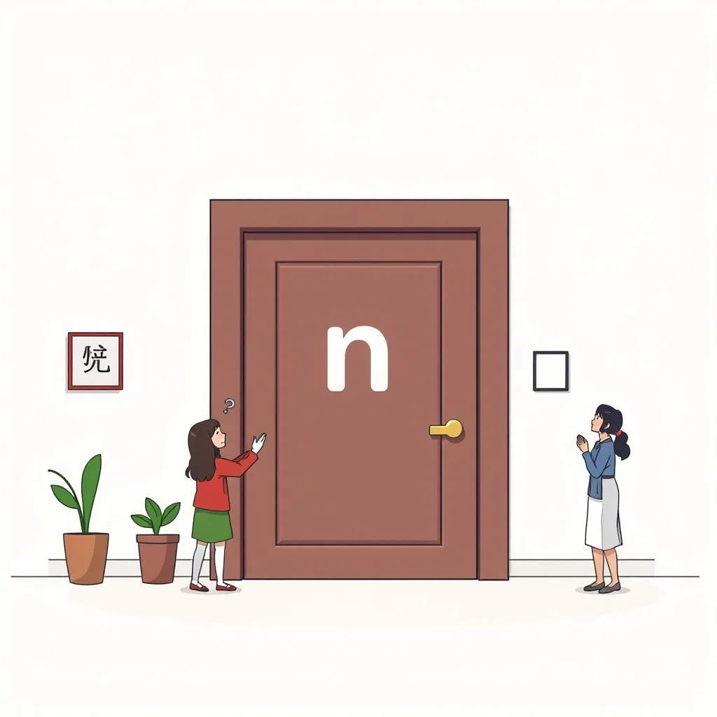 Mnemonic illustration for どんな — what, what kind of