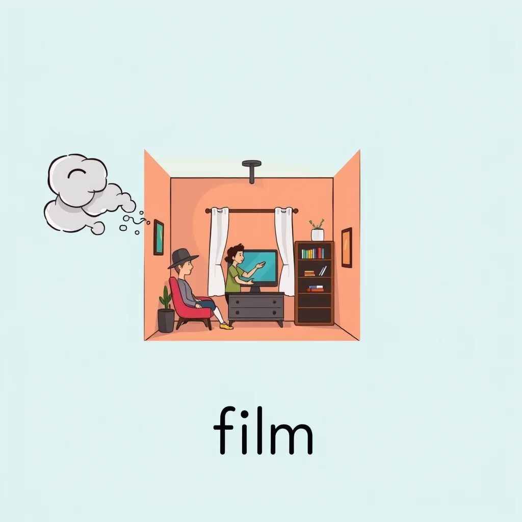 Mnemonic illustration for フィルム — film