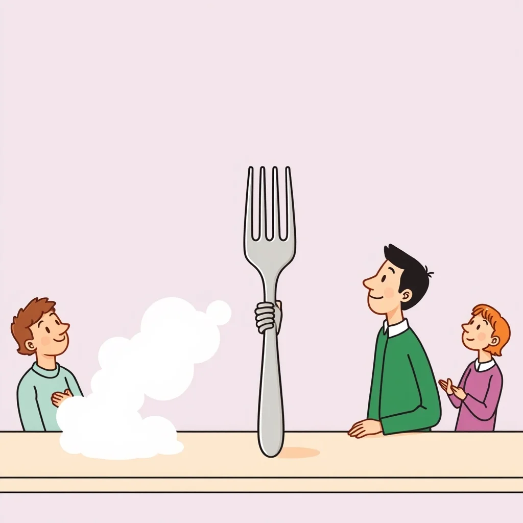 Mnemonic illustration for フォーク — fork