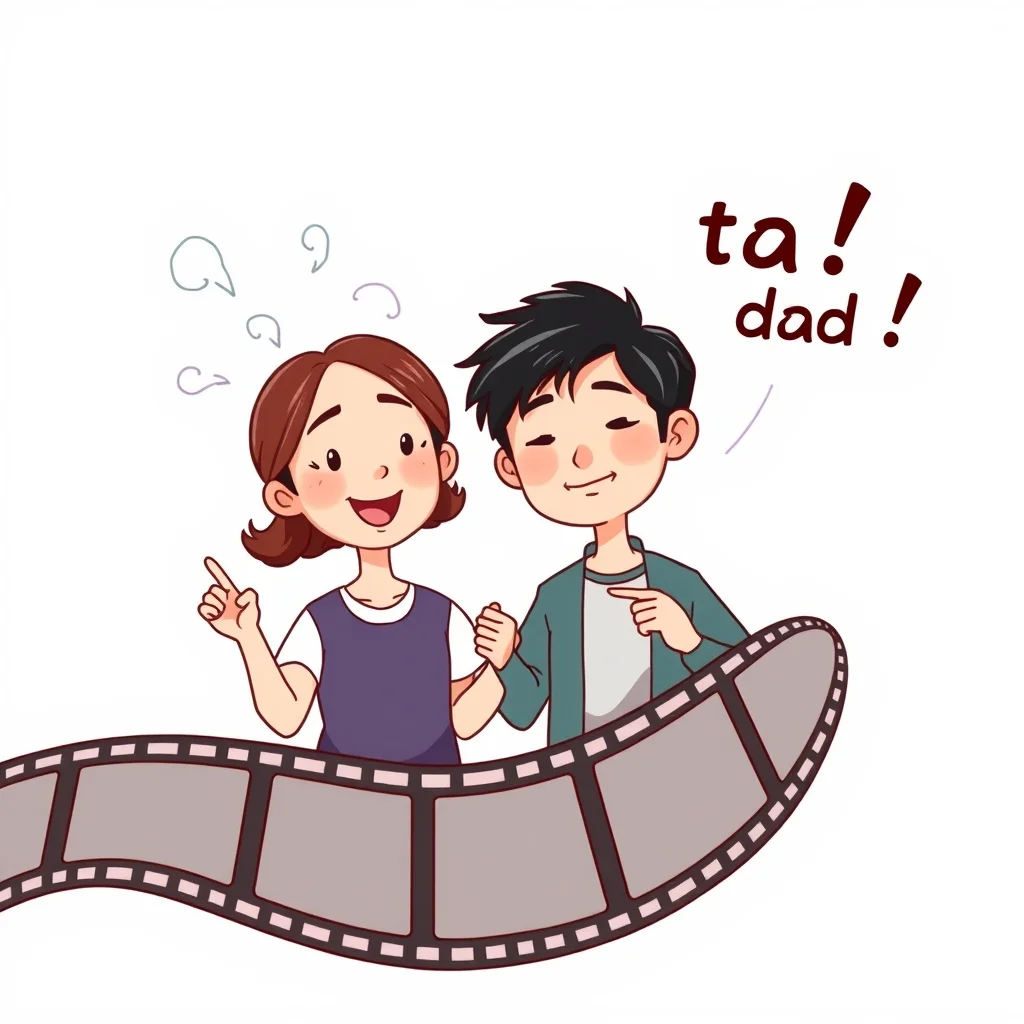 Mnemonic illustration for 二人 — two people