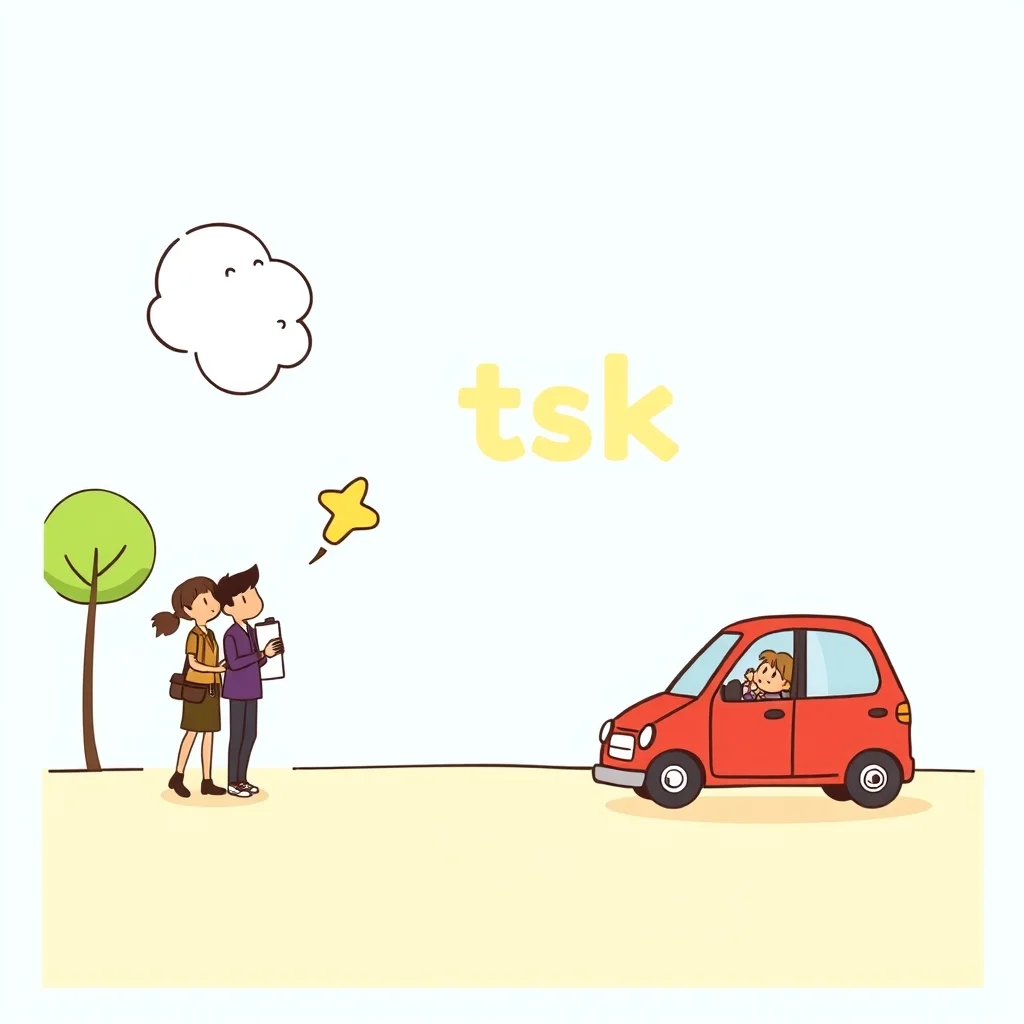 Mnemonic illustration for 二日 — second day of the month, two days