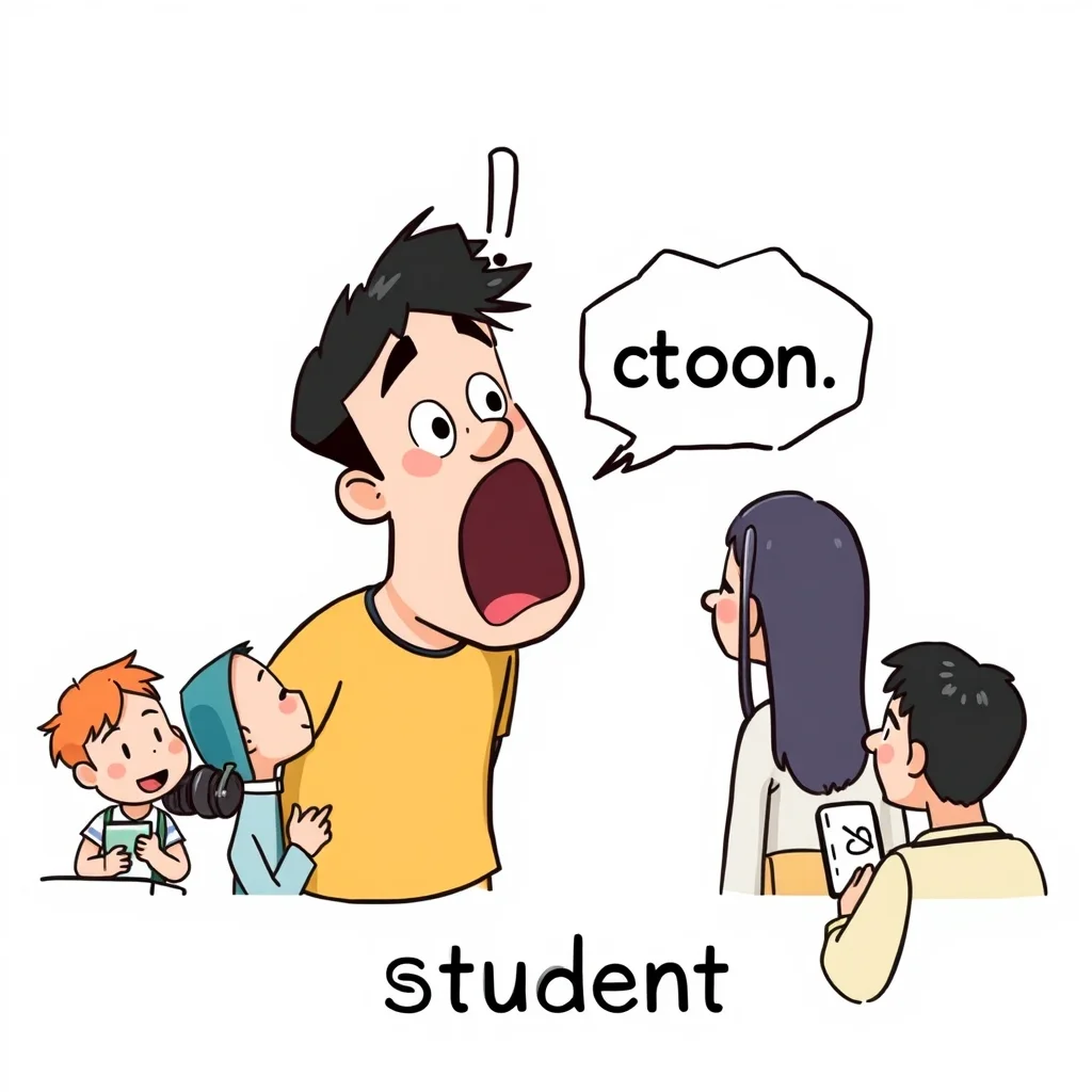 Mnemonic illustration for 学生 — student