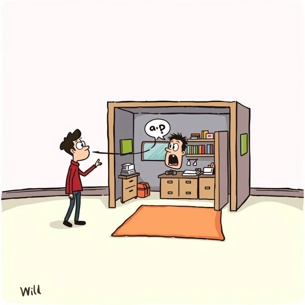 Mnemonic illustration for がる — feel