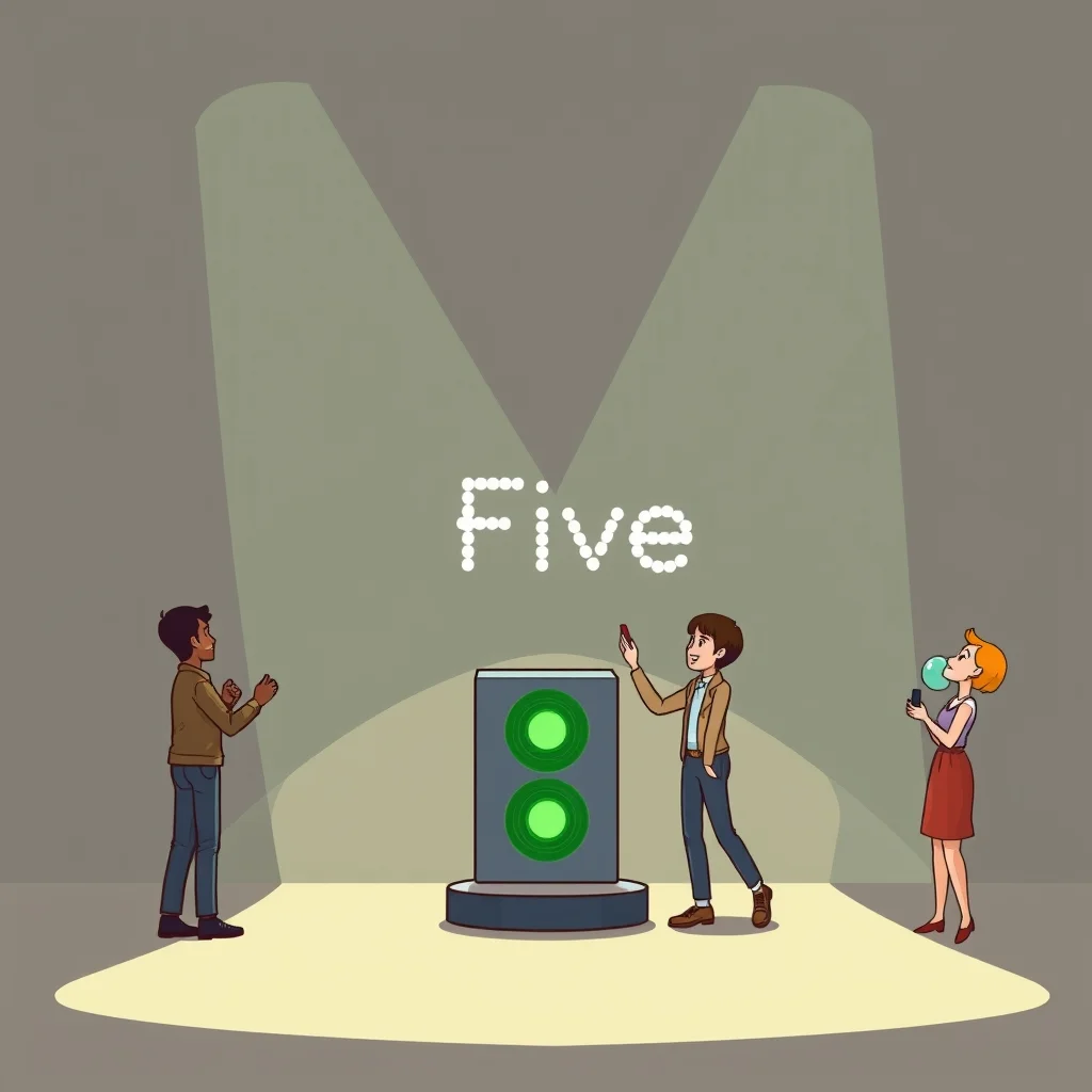 Mnemonic illustration for 五 — five