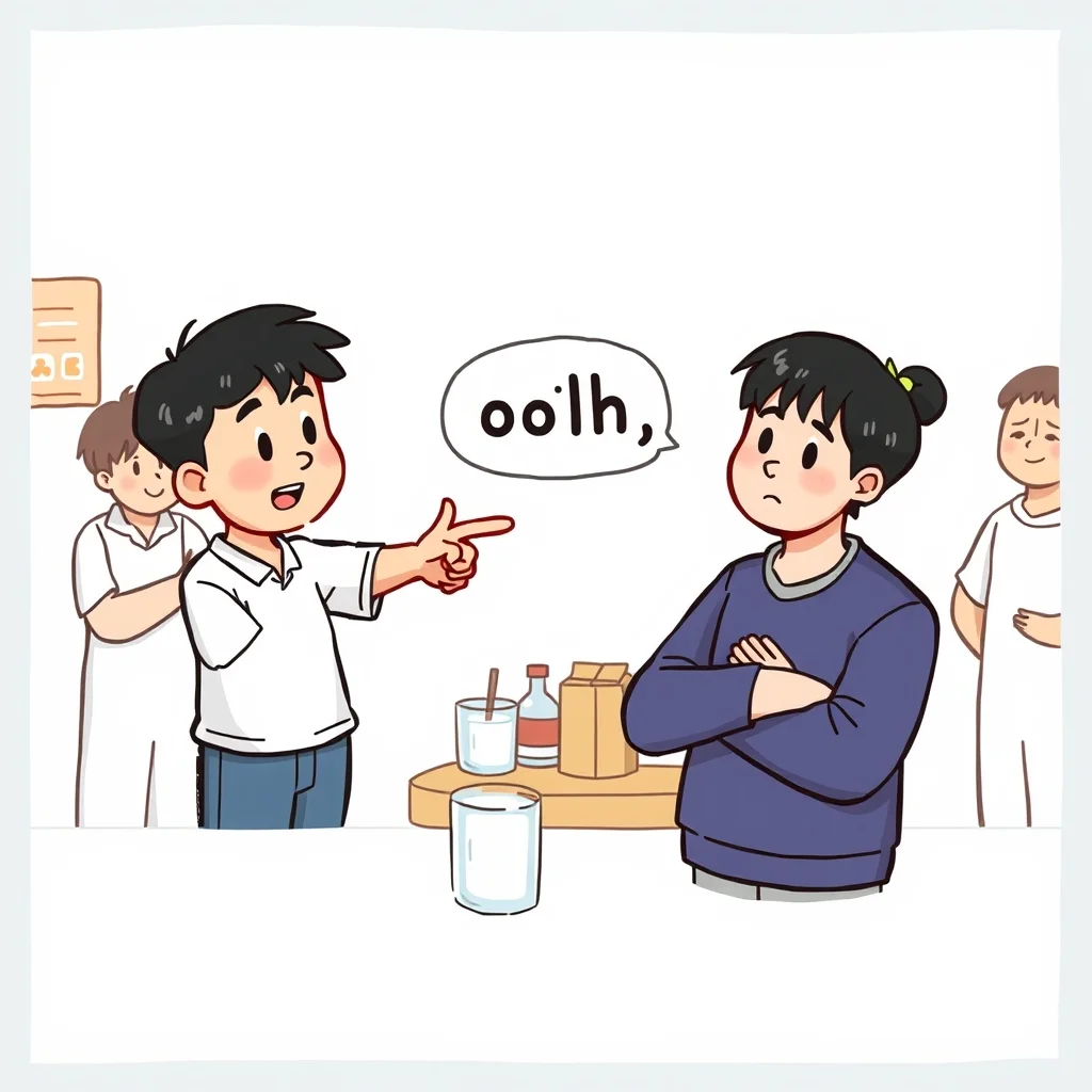 Mnemonic illustration for 牛乳 — milk