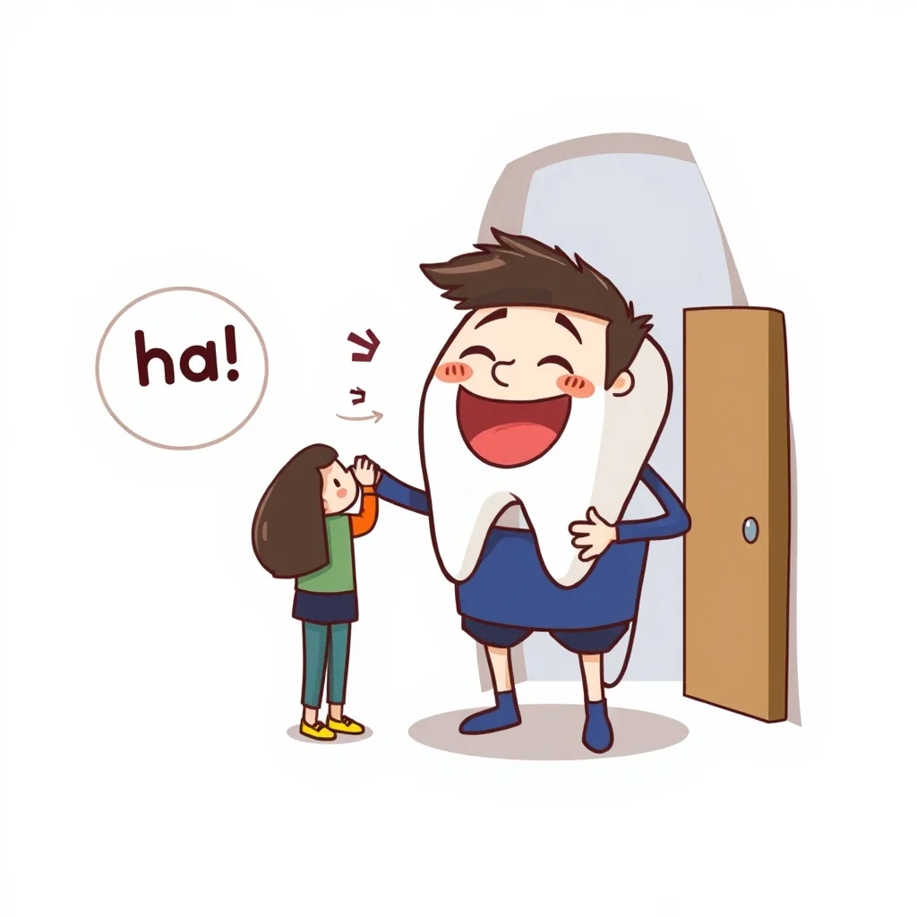 Mnemonic illustration for 歯 — tooth