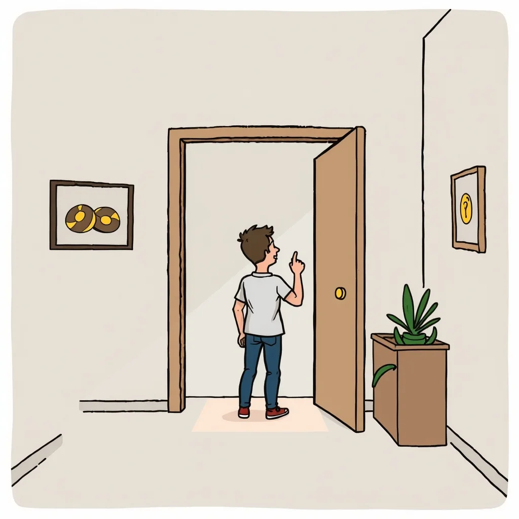 Mnemonic illustration for 入る — to enter