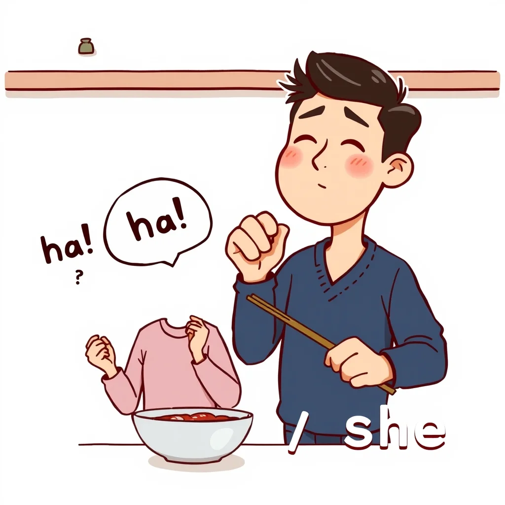 Mnemonic illustration for 箸 — chopsticks