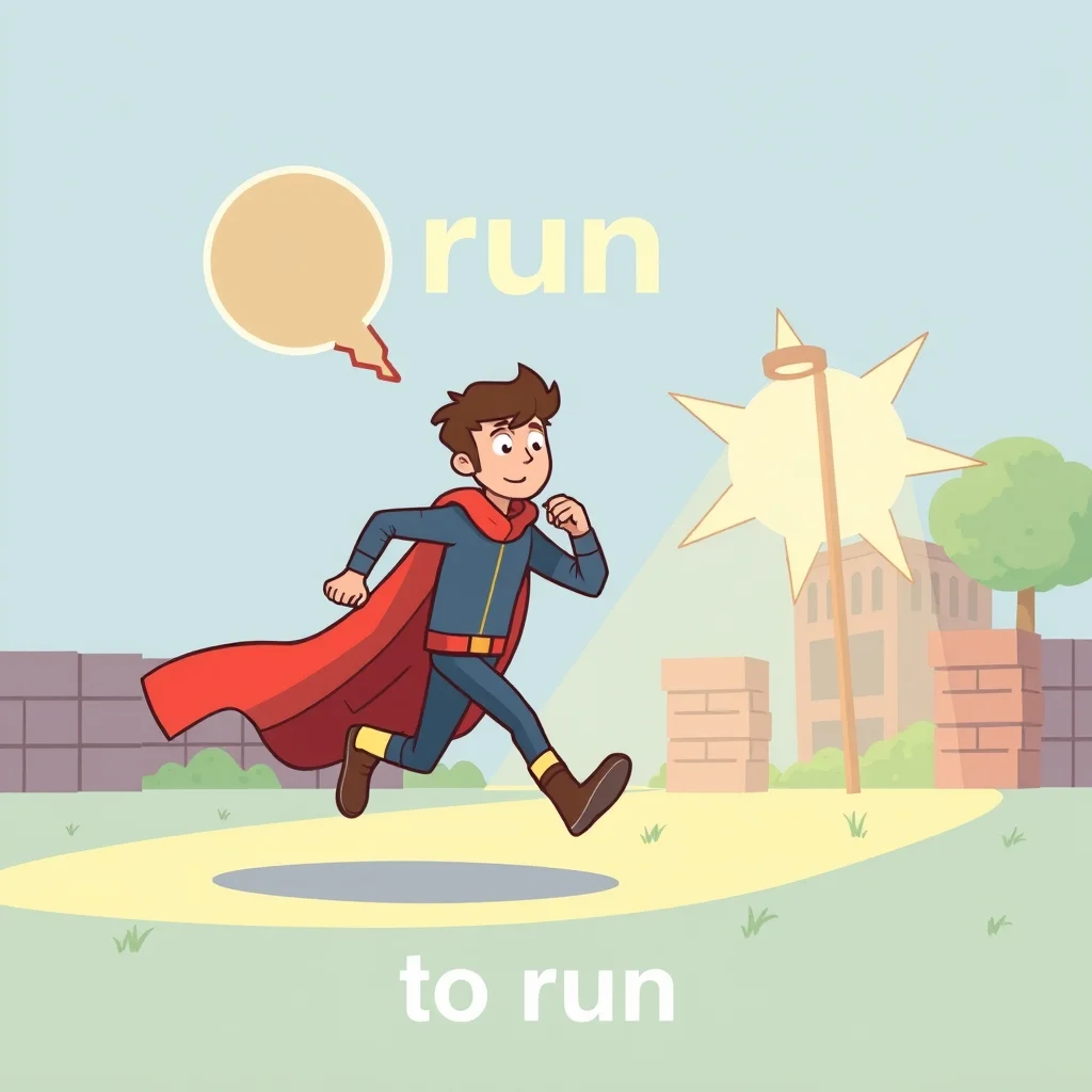 Mnemonic illustration for 走る — to run