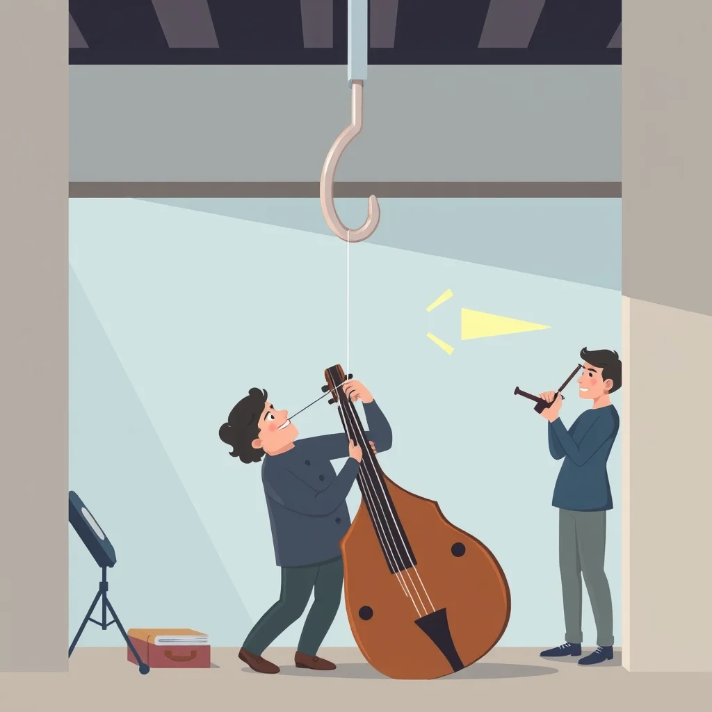 Mnemonic illustration for 弾く — to play an instrument