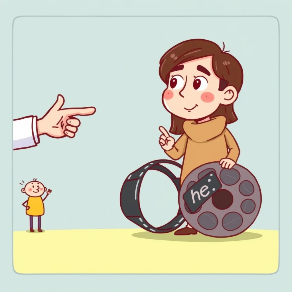Mnemonic illustration for 一人 — alone