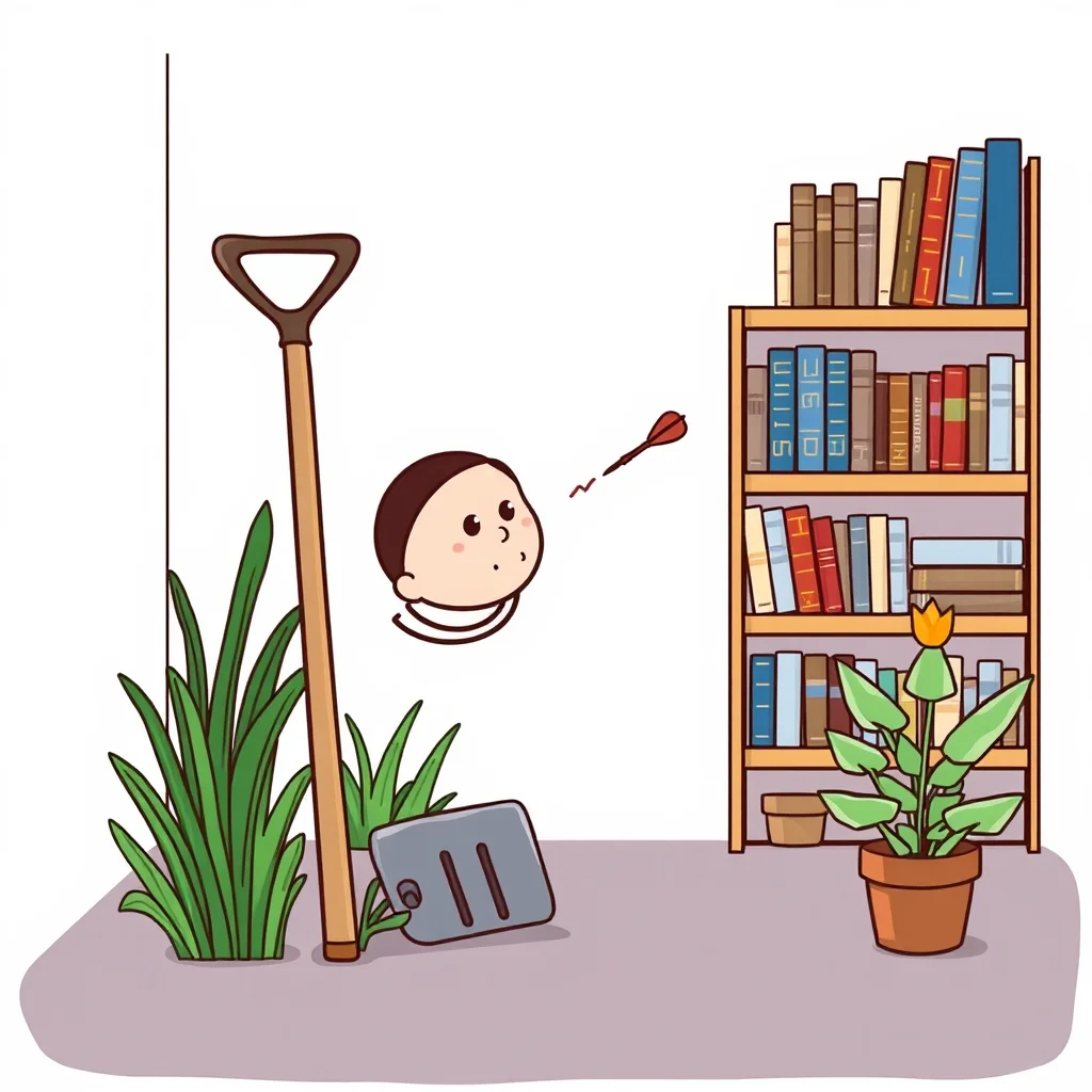 Mnemonic illustration for 本棚 — bookshelf