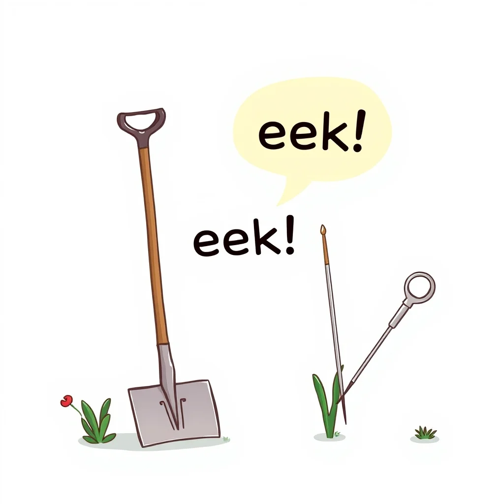 Mnemonic illustration for 細い — thin, slender