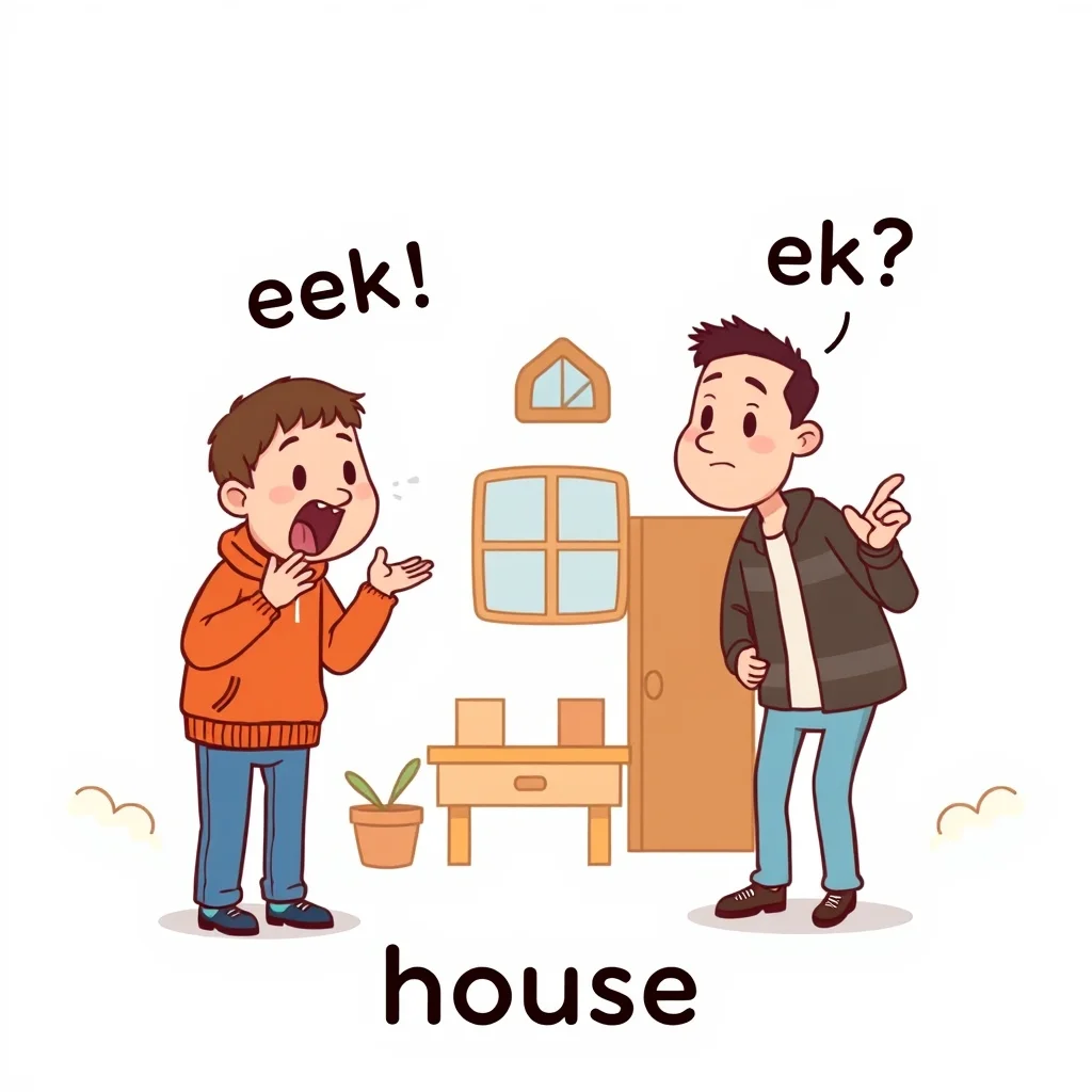 Mnemonic illustration for 家 — house