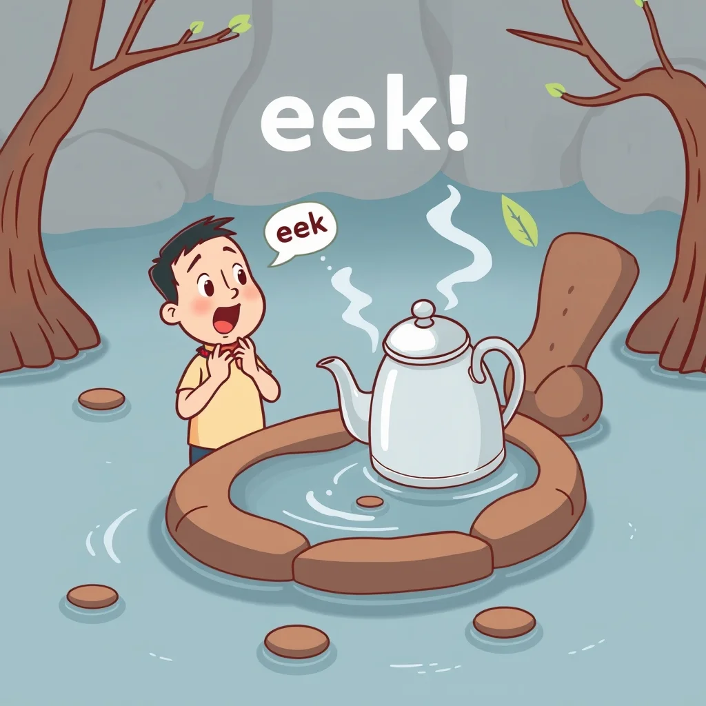 Mnemonic illustration for 池 — pond