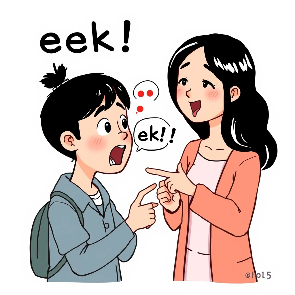 Mnemonic illustration for 意味 — meaning