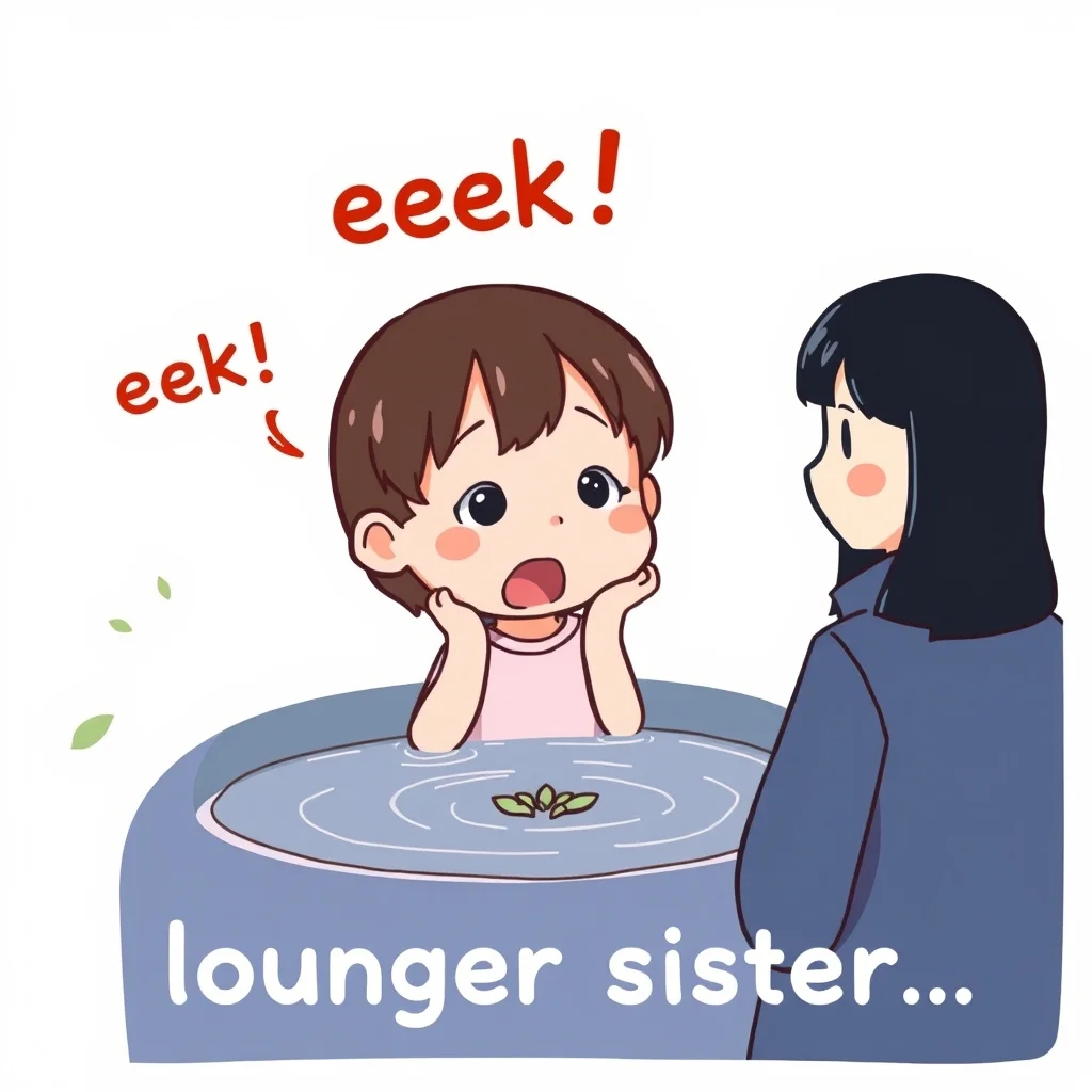 Mnemonic illustration for 妹 — younger sister