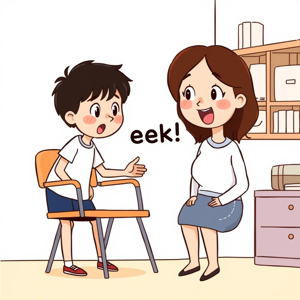 Mnemonic illustration for 椅子 — chair