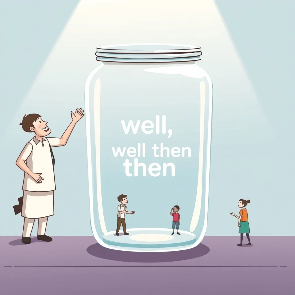 Mnemonic illustration for じゃ — well, well then