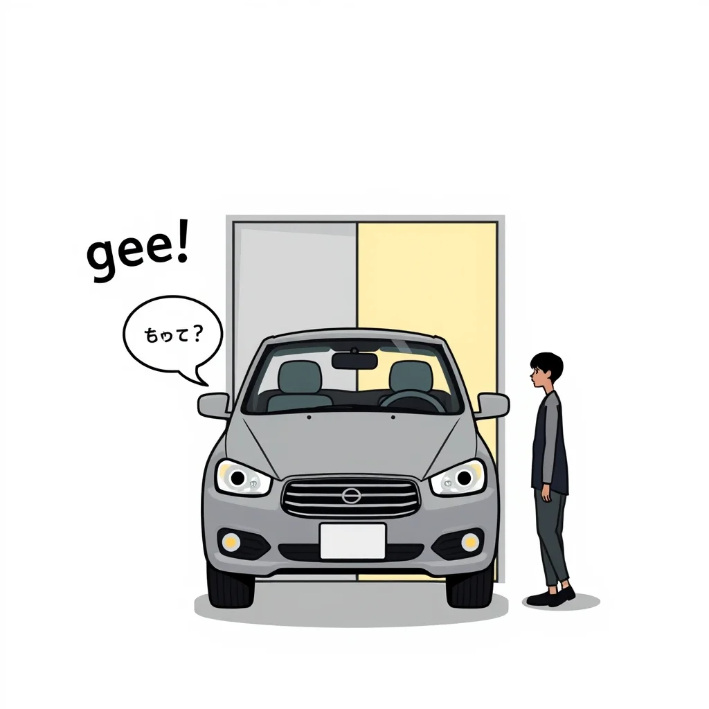 Mnemonic illustration for 自動車 — automobile