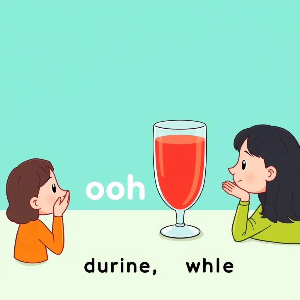 Mnemonic illustration for 中 — during, while