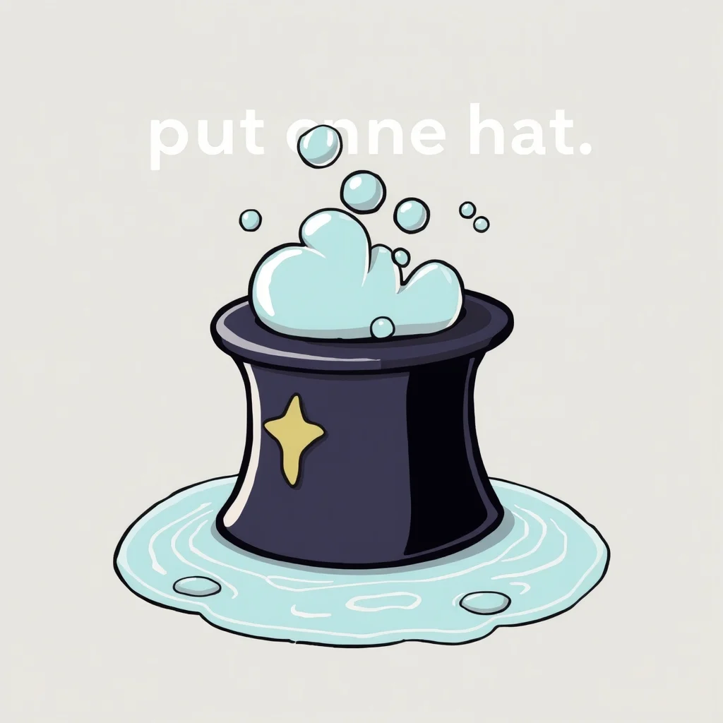 Mnemonic illustration for 冠る — to put on a hat