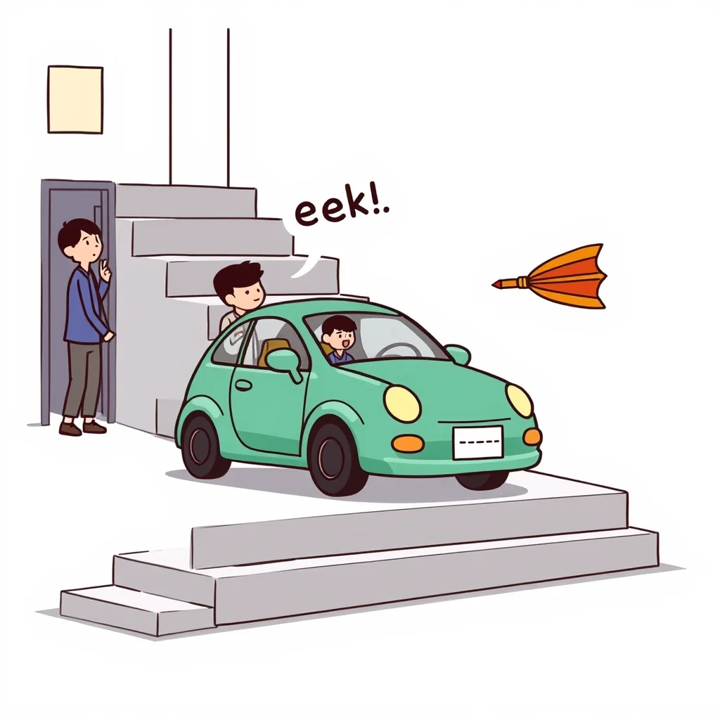 Mnemonic illustration for 階段 — stairs