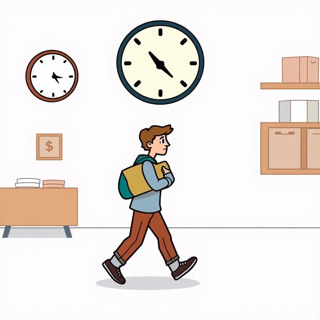 Mnemonic illustration for かかる — to take time or money